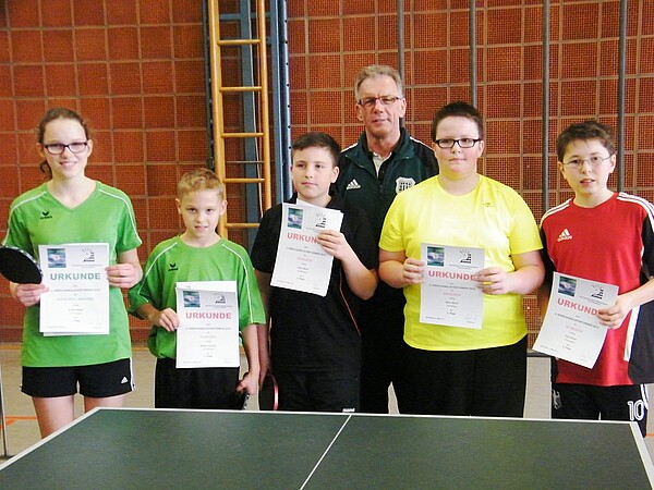 v.l. A.Weber, B.Schulze, J.Bauer, KJW R.Weiß, M.Pfister, F.Schön