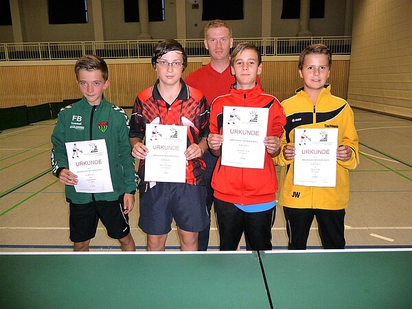 v. l.: F. Brack, M.Schymura, KJW A.Strauß, A.Weiß, J.Weiß