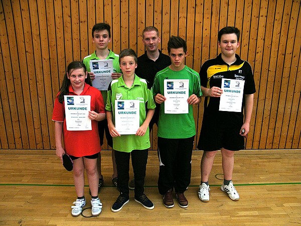 v. l.: R.Schymura, T.Lommel, P.Viehmann, KJW A.Strauß, F.Schulze, F.-P.Treutlein