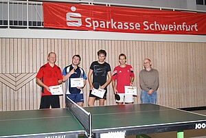 v.l. P.Schäfer, J.Schiffmann, J.Edelmann, T.Pfeuffer, KFW Einzelsport W.Fischer