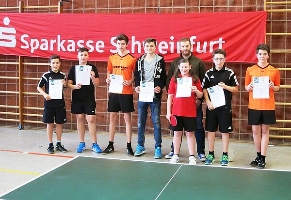 v.l.:S.Jung, J.Bauer, H.Herrmann, R.Kraus, stv.KJW A.Strauß, R.Schymura, F.Schön und M.Herrmann